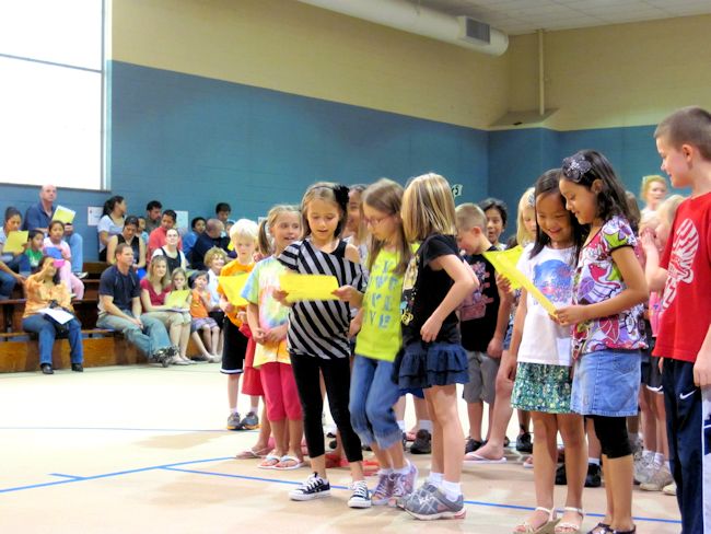 a multicultural group singing