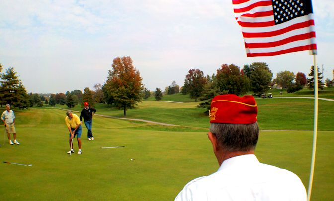 Hole Nine included an Honor Guard to remove the marker Hole Nine included an Honor Guard to remove the marker