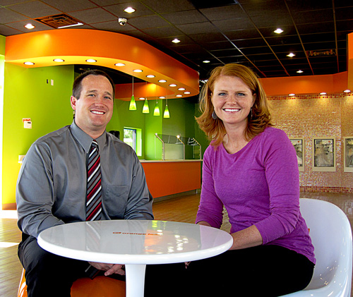 Doctors Derrick and Kelly Young are opening an Orange Leaf frozen yogurt franchise in Jasper on October 15. Orange Leaf is one of the fastest growing franchises in the U.S. with over 300 new stores in about two years. Photo by Matt Crane