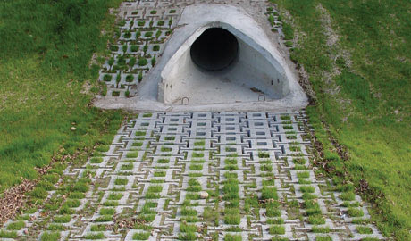 An example of articulated block used for a culvert. (Image from a manufacturers website)