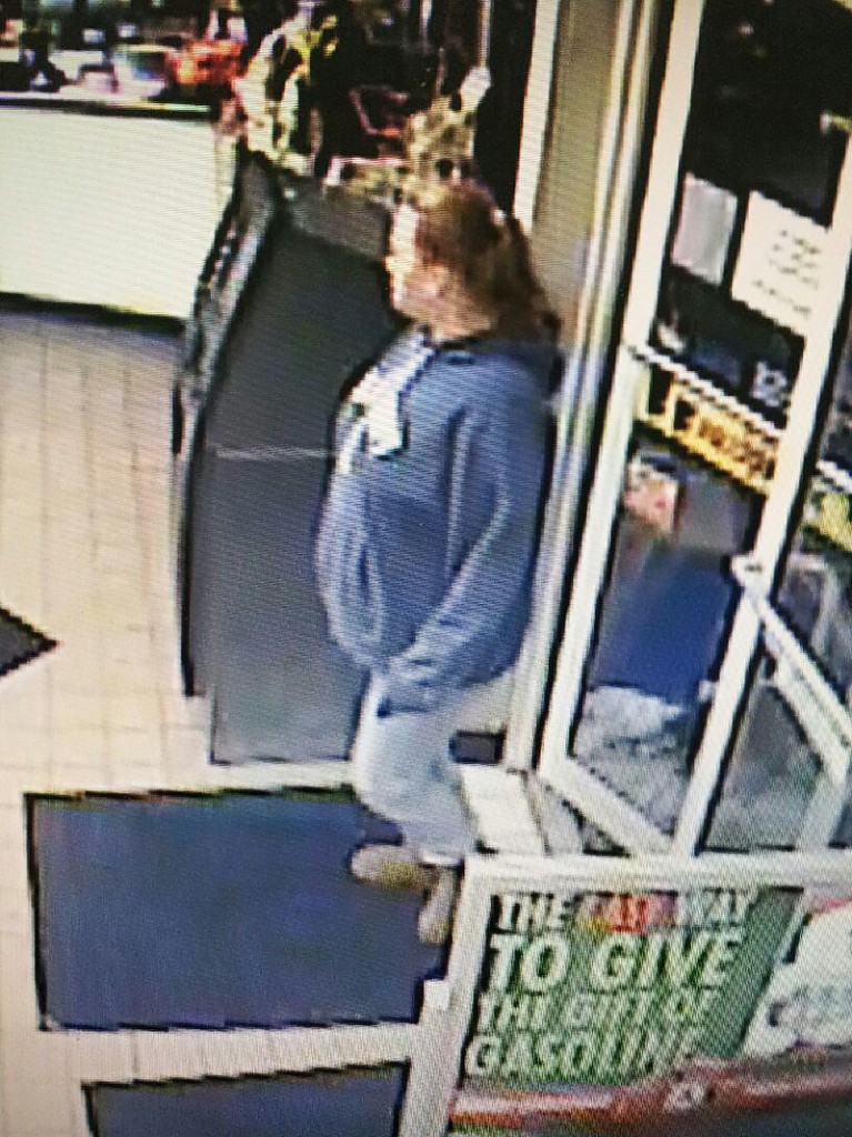 Second suspect as seen entering the Sunoco in Ferdinand.