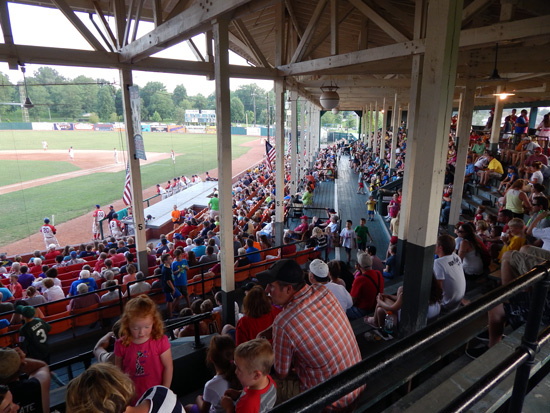 Nearly 1,700 people packed the stadium Monday night.