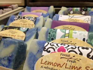 Lemon lime is just one of many flavors of soap offered. 