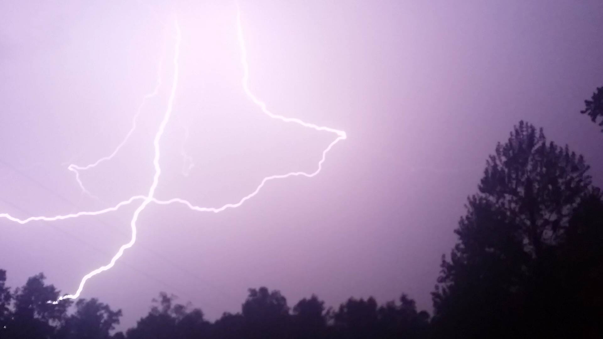 Here is a cool lightning photo from Carrie Nicole Castro-Muñoz. She took it near Birdseye last night.