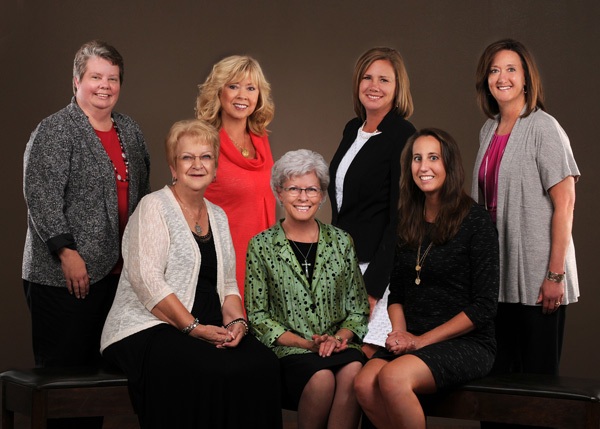 Front Row: (l-r) Elaine Brames, Connie Nass, Jessica DeLorenzo Back Row : (l-r) Vicki Lewis, Brenda Buehler, Tracy Lorey, Betty Jenkins