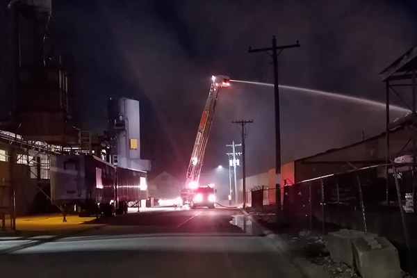 The Huntingburg Volunteer Fire Department's new arial made its first fire run this morning. 