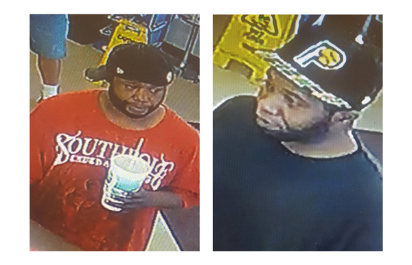Surveillance photo released by the Jasper Police Department during the search for the two suspects who fled the crash.