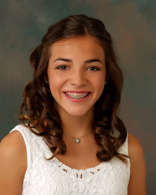 Ava Collins is the daughter of Nicole and John Collins. She will be an 8th grader at Jasper Middle School. She volunteered at St. Charles and the Timbers Nursing Home.