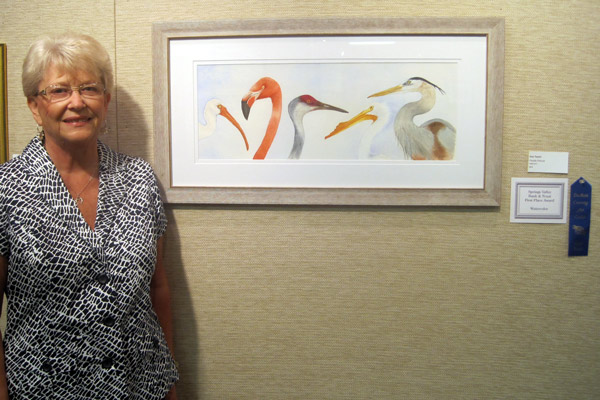 Watercolor and Related Water Media – 1st Place, Sue Taylor, ‘Florida Friends’