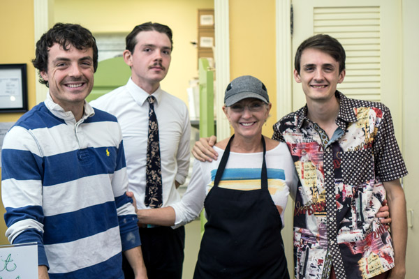 Michael, Kurt James and Todd Cassidy joined their mom Landy Gabhart at