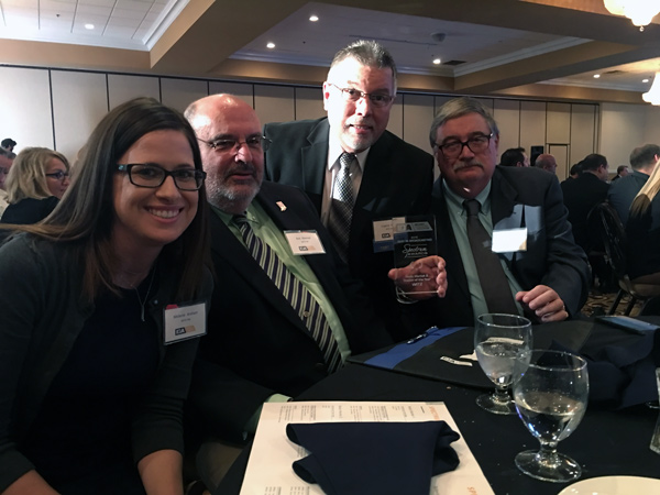 Melanie Arehart, Bob Bleemel, WITZ General Manager Gene Kuntz and Walt Ferber accepted the award at the ceremony.