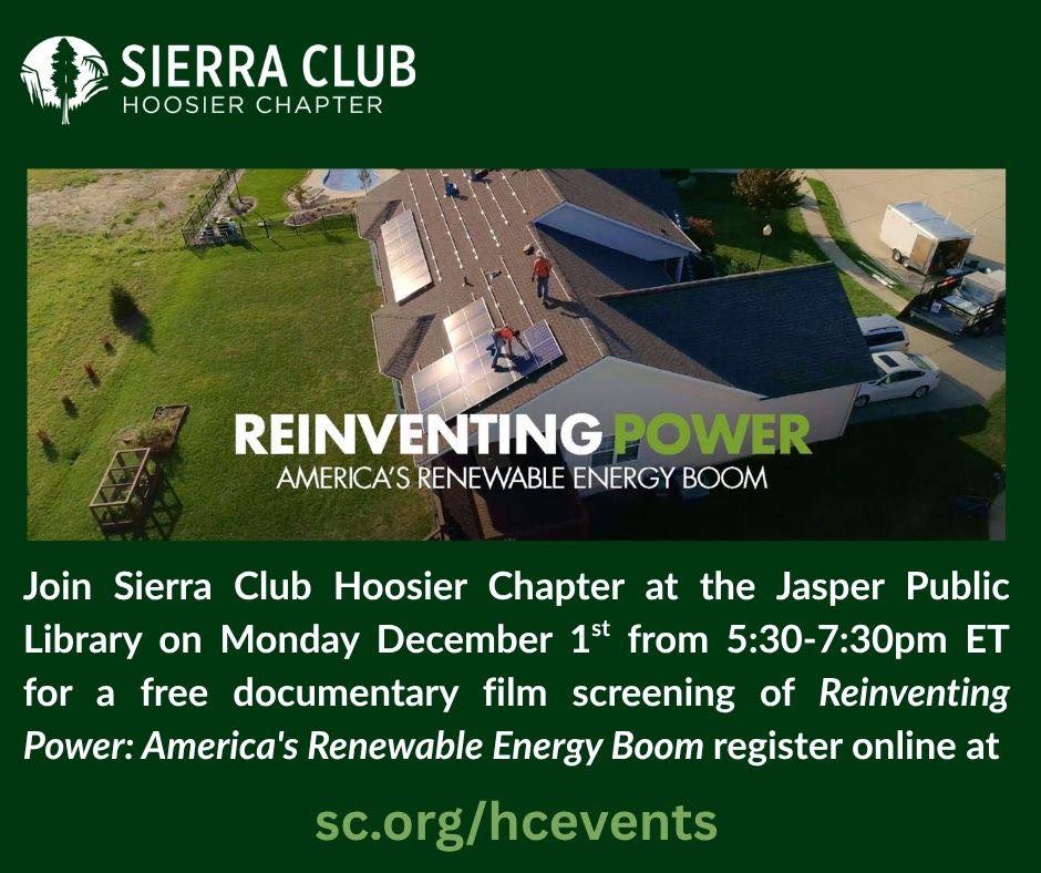 Reinventing Power documentary film screening Dubois County Free Press