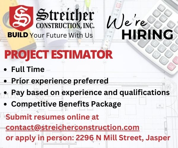 Streicher Construction seeking Project Estimator