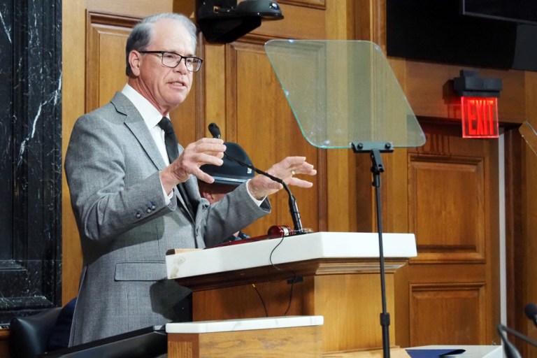 Braun trumpets first-year success in State of the State address; addresses affordability