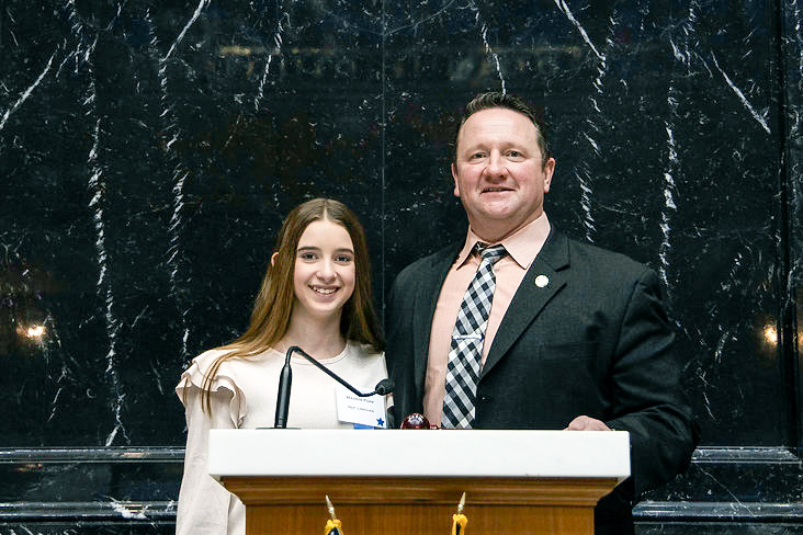 Rep. Lindauer welcomes local student to the Statehouse