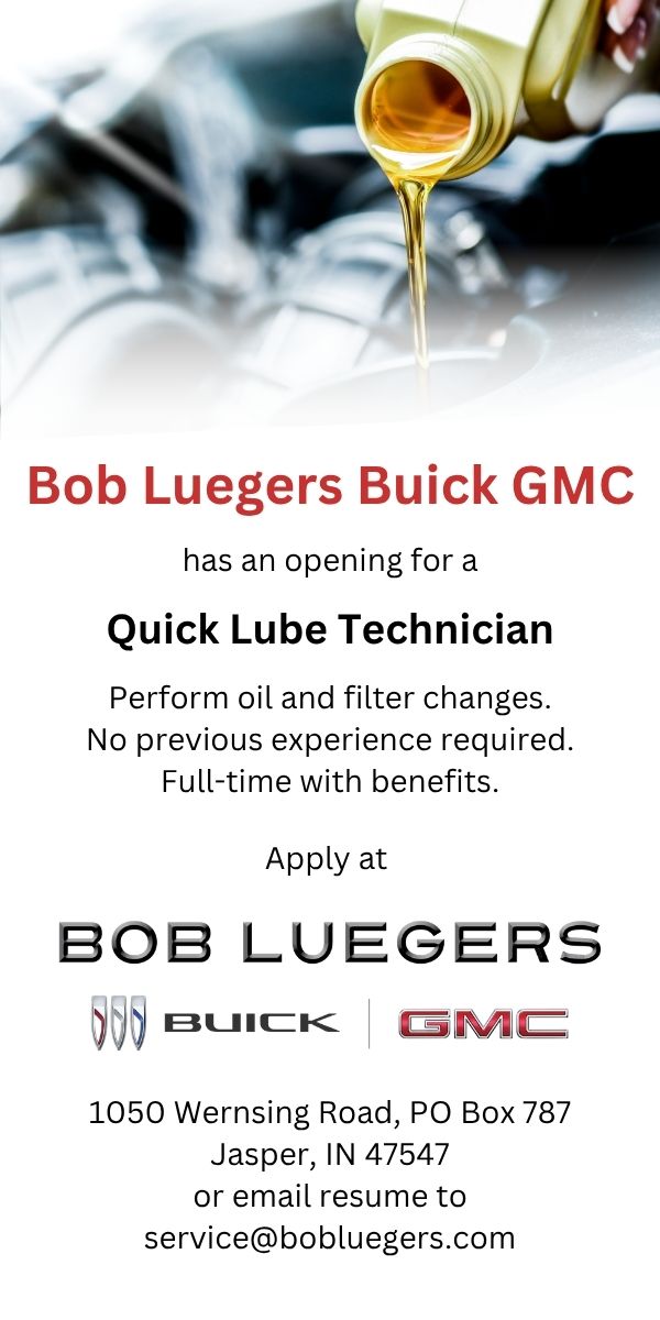 Bob Luegers seeking Quick Lube Technician