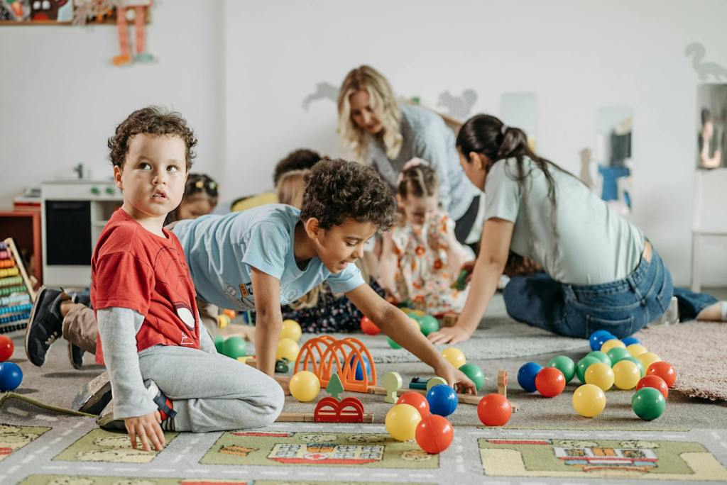 boys playing on the floor