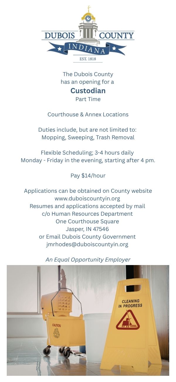 Dubois County seeking Custodian
