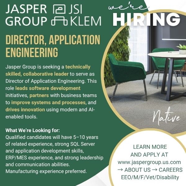 Jasper Group seeking Director, Application Engineering