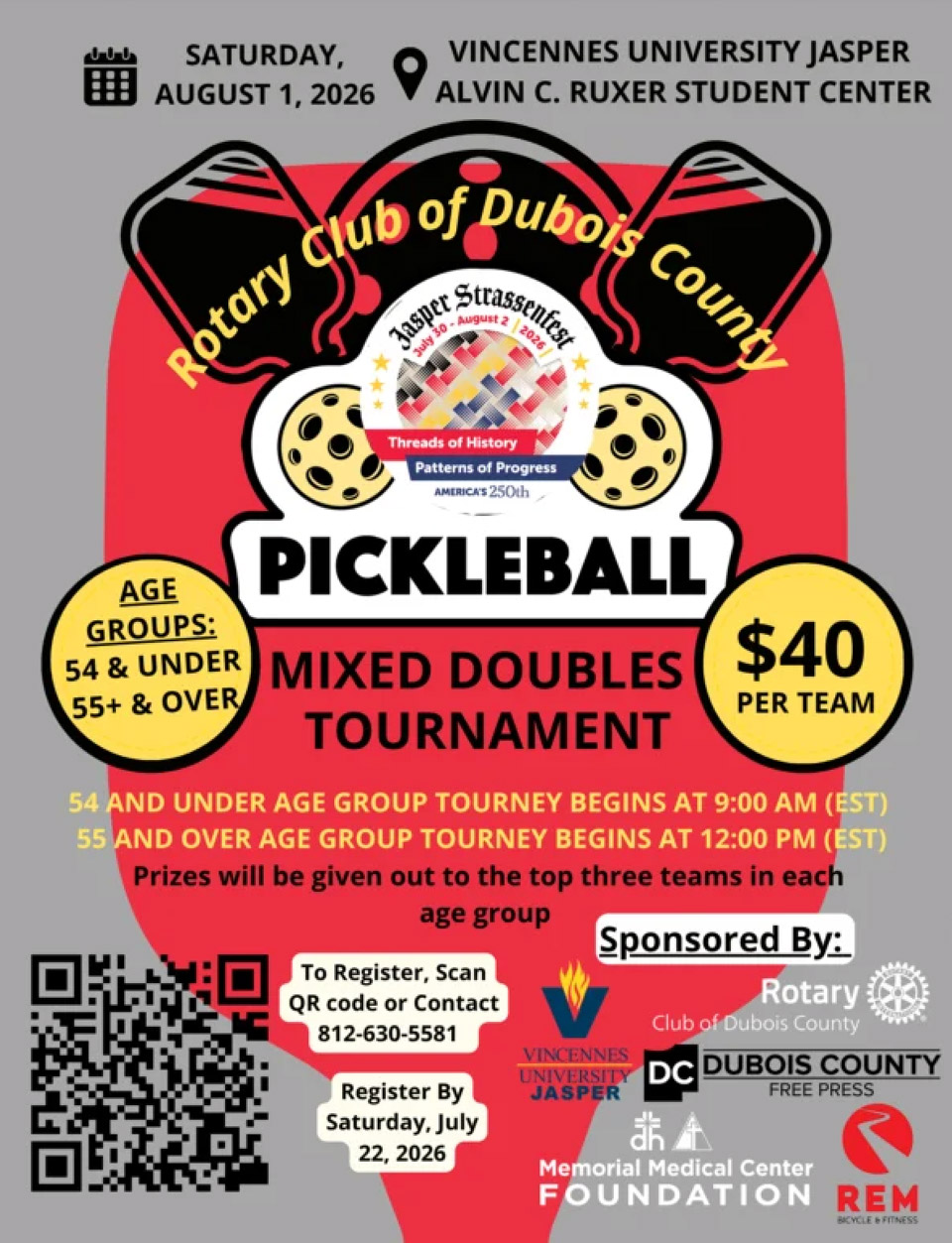 Strassenfest Pickleball Tournament announced - Dubois County Free Press ...